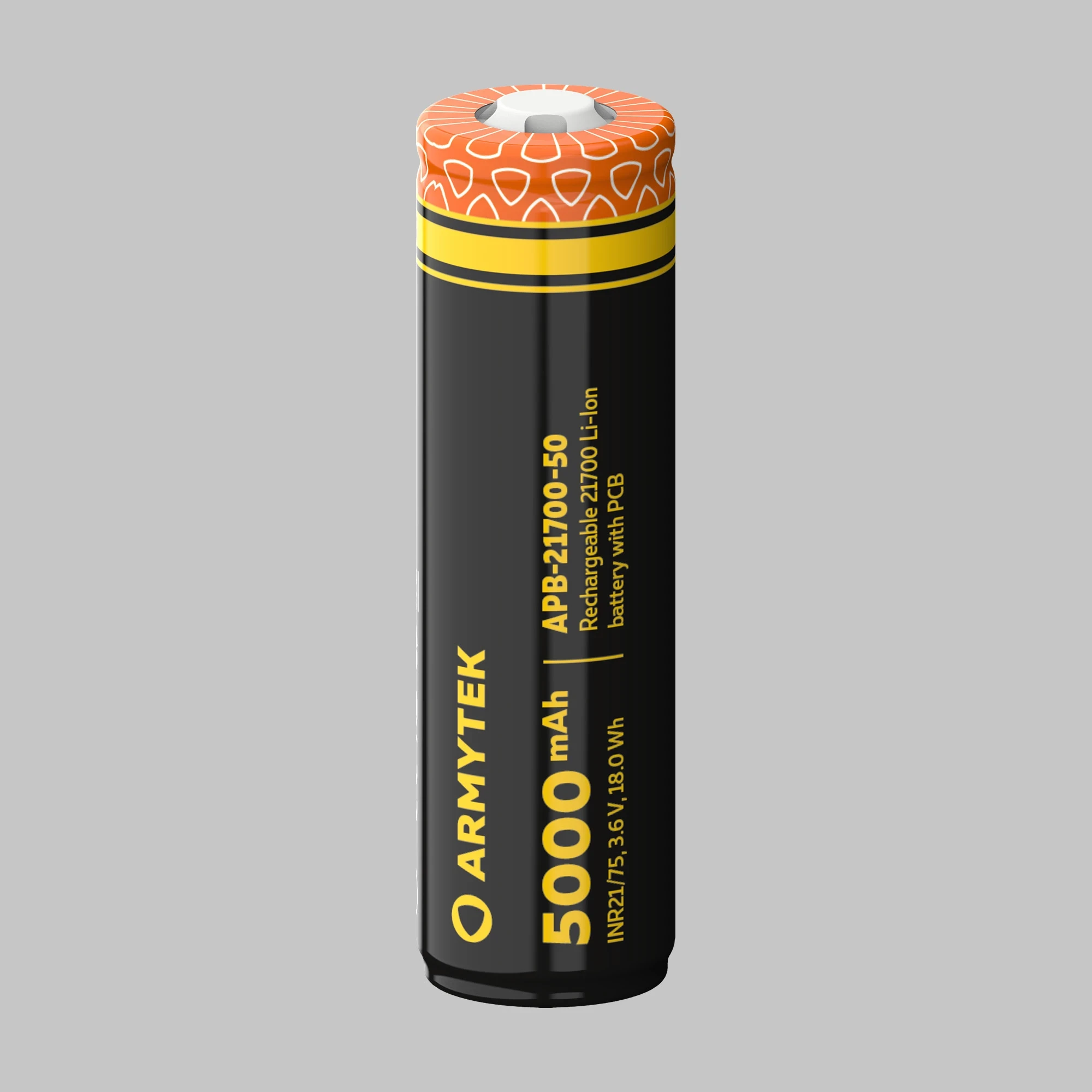 Armytek 21700 Litium-ion battery 5000 mAh (protected) Armytek 21700 Litium-ion battery 5000 mAh (protected)