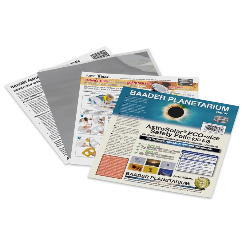Baader AstroSolar Solar Filter Film ND5 (Visual) - 14 x 15.5 cm Baader AstroSolar Solar Filter Film ND5 (Visual) - 14 x 15.5 cm
