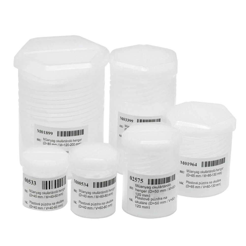 Plastic eyepiece boxes (D=65 mm / V=120-150 mm) Plastic eyepiece boxes (D=65 mm / V=120-150 mm)