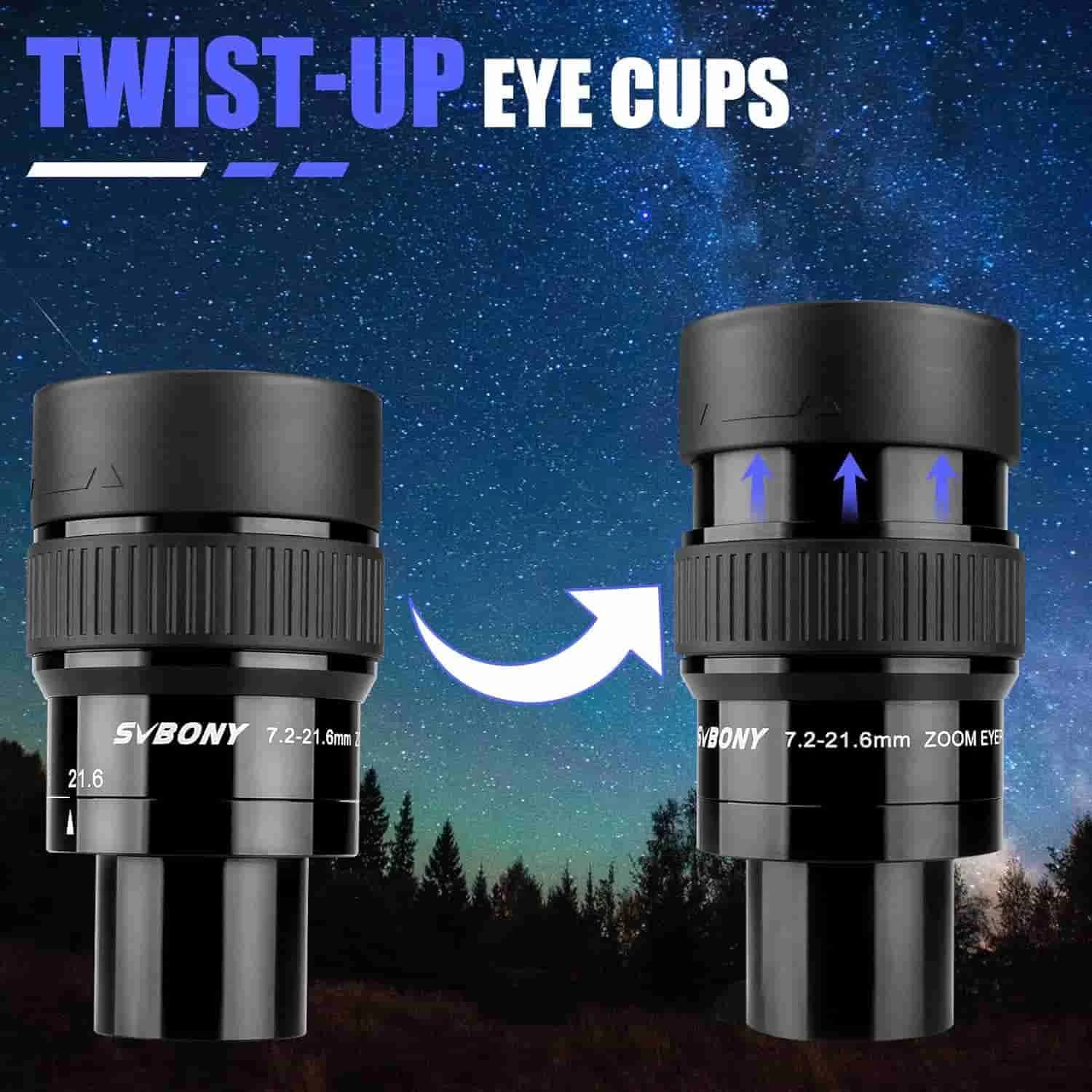 Svbony SV191 7.2-21.6 mm zoom okulár Svbony SV191 7.2-21.6 mm zoom okulár