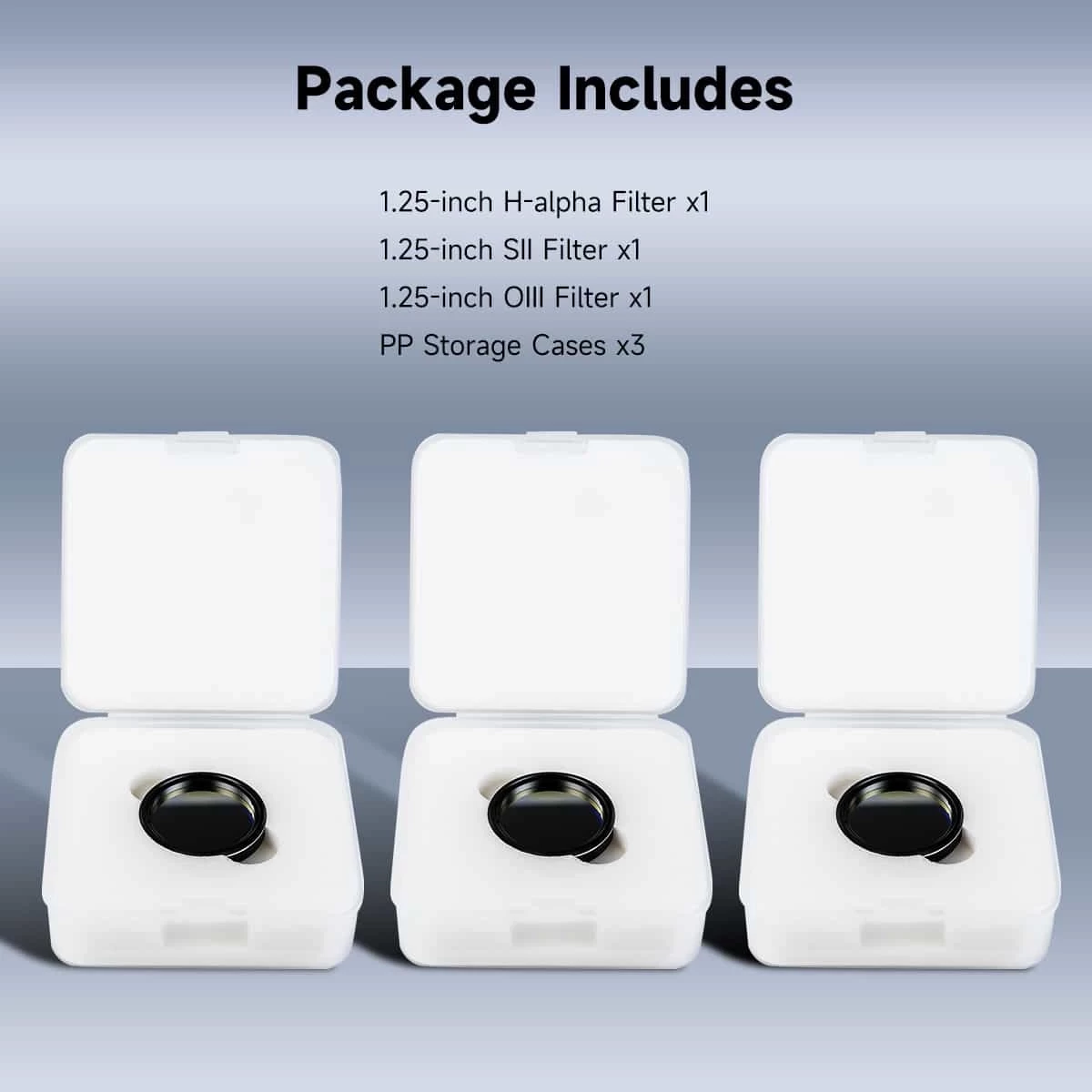 Svbony SV227 sada úzkopásmových filtrov (5 nm) SHO (1.25") Svbony SV227 sada úzkopásmových filtrov (5 nm) SHO (1.25")